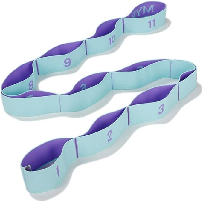 Elastic Stretching Strap with 11 Loops, Multi-Loop Yoga Stretching Strap Elastic Exercise Band, Improve Flexibility Arm Leg Stretching Strap Home Gym Equipment for Physical Therapy Pilates Gymnastics-GravixFit
