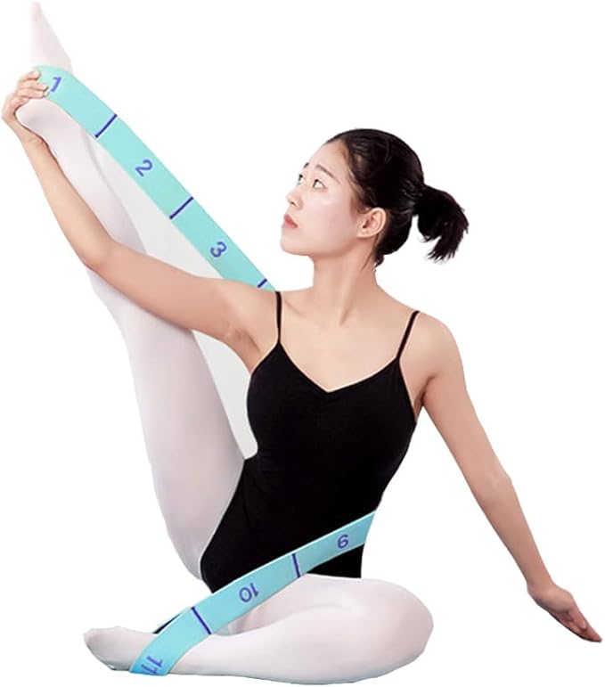 11 Loops Stretch band - Yoga, Pilates, Ballet, and Physical Therapy Stretching strap for Flexibility, Leg Stretching, and Exercise - Durable Stretching equipment for Dance and Fitness-GravixFit