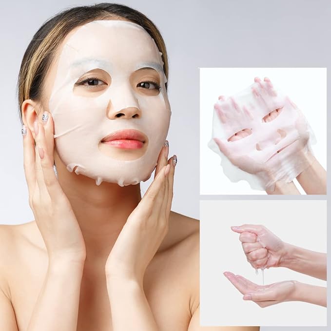 #OOTD Ceramide Brightening Sheet Mask For Face, Moisturizing, Anti Aging Ceramide, Peptide, Vitamin C, EVE Vegan 10EA-GravixFit