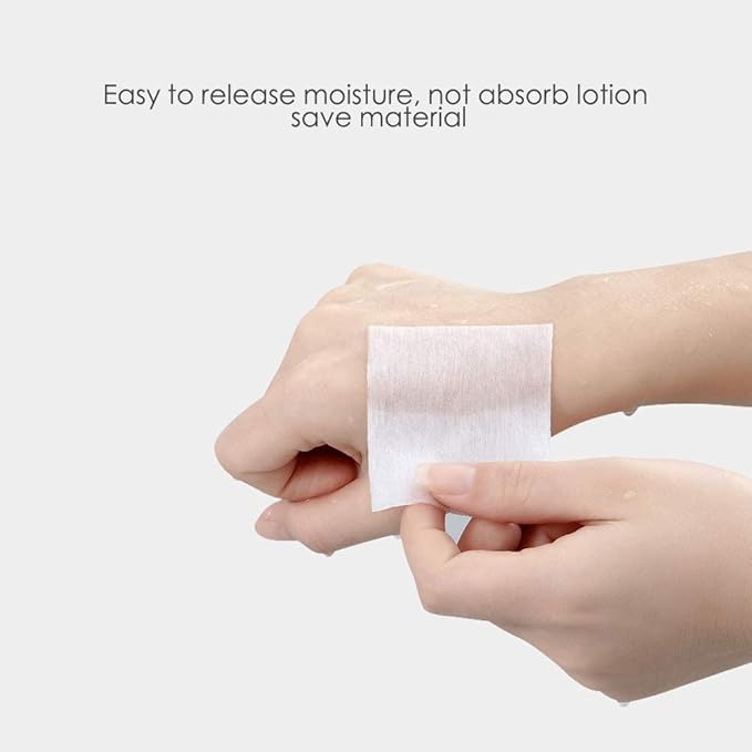 1000 PCS Thin Makeup Facial Cotton Pads, Square Makeup Remover Cotton Pads, Facial Eye Lip Nail Polish Makeup Remover, Non-Woven Cotton, Lint Free-GravixFit