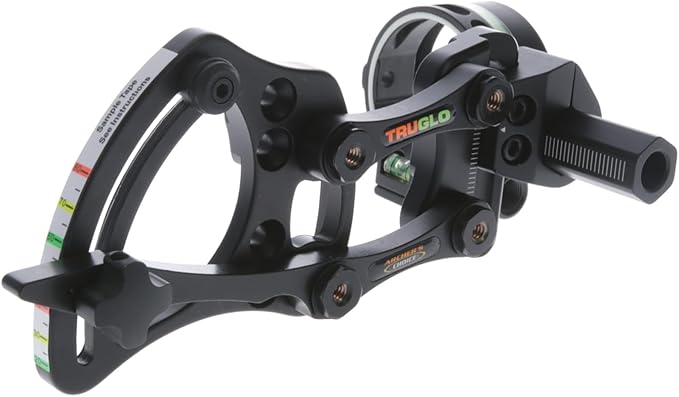 TRUGLO Range Rover Single-Pin .019" Dia Right-Handed Archery Hunting Moving Black Bow Sight with Standard Adjustment - Light Not Included