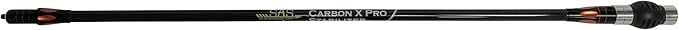 SAS Carbon X Pro Bow Stabilizer Main Bar for Compound Bows with Dampener and Weights Ultra Lightweight 27in 30in