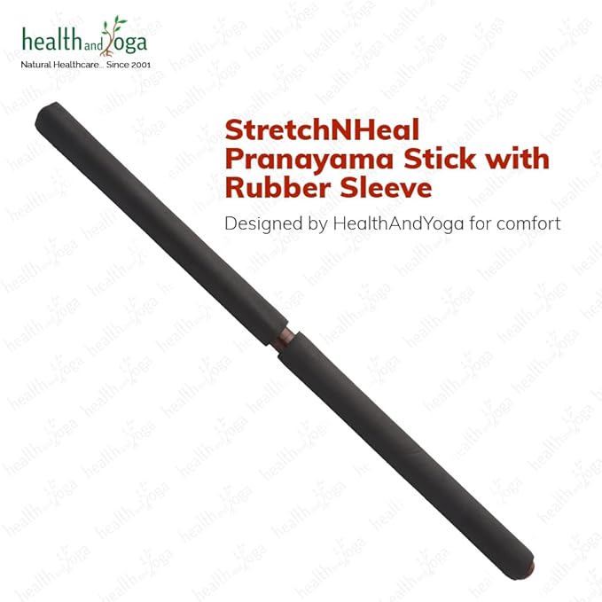 HealthAndYoga™ StretchNHeal Collapsible Multi-Use Wooden Yoga Stick - Regular and XL - Portable Posture Corrector Pole, Stretch Mobility Stick, Physical Workout Exercise Dowel-GravixFit
