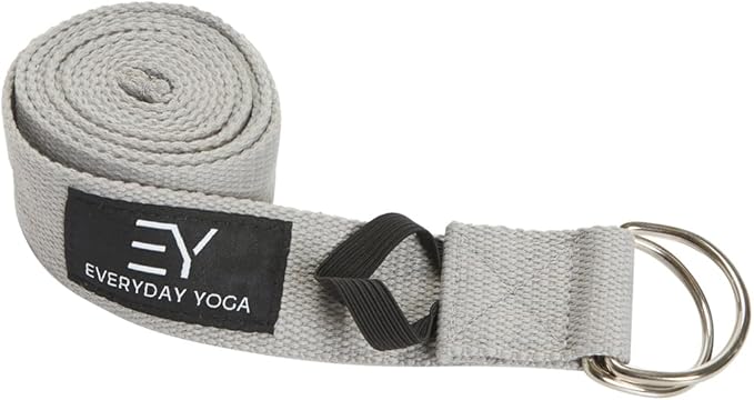 Everyday Yoga Super Strong Strap with Metal D-ring Buckle - Improve Flexibility, Stretching, and Physical Therapy Fitness.-GravixFit