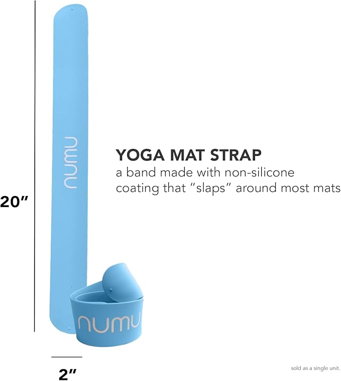 Numu Yoga Mat Strap Slap Band - Easy Snap On to Keep Exercise Mat Tightly Rolled and Secured for Yoga Mat Storage and Travel-GravixFit