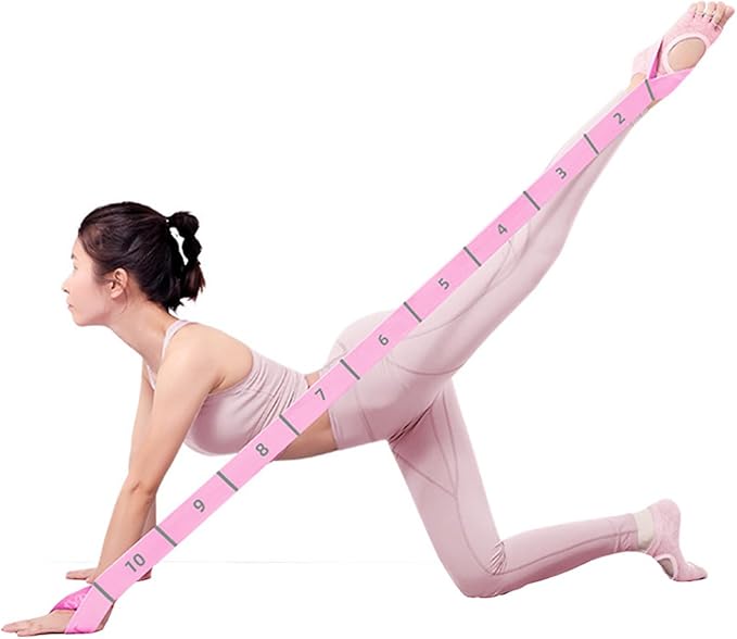 11 Loops Stretch band - Yoga, Pilates, Ballet, and Physical Therapy Stretching strap for Flexibility, Leg Stretching, and Exercise - Durable Stretching equipment for Dance and Fitness-GravixFit