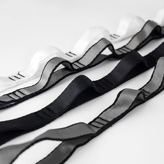 10PCS Nylon Daisy Chain Straps 23 KN for Aerial Yoga Hammock Swing Adjustable Aerial Silk Extender Hanging Rope for Aerial Yoga Belts 3.6FT 5.9FT Long-GravixFit