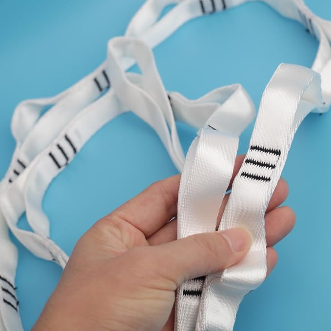 10PCS Nylon Daisy Chain Straps 23 KN for Aerial Yoga Hammock Swing Adjustable Aerial Silk Extender Hanging Rope for Aerial Yoga Belts 3.6FT 5.9FT Long-GravixFit