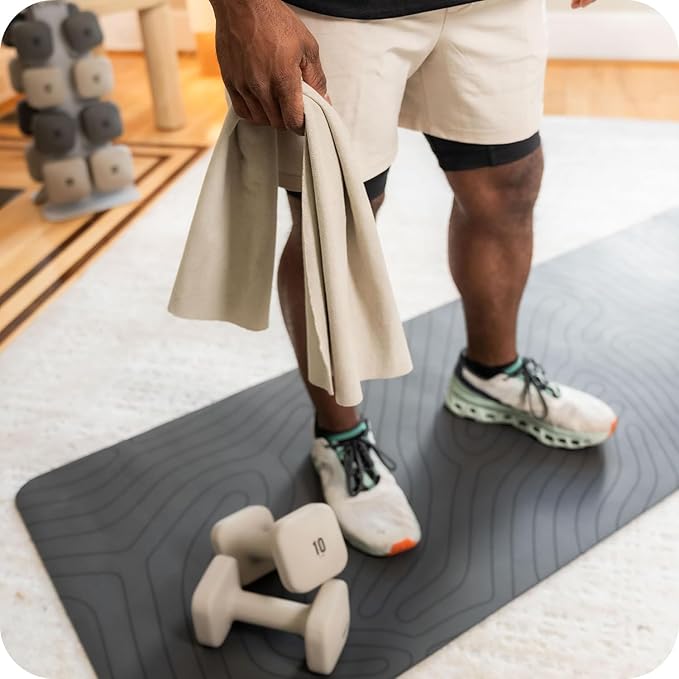 Suede Sweat Towel for Yoga, Pilates, Hot Yoga, Home Workouts, Gym - Soft Absorbent Quick Dry Hand Towel Travel Size-GravixFit