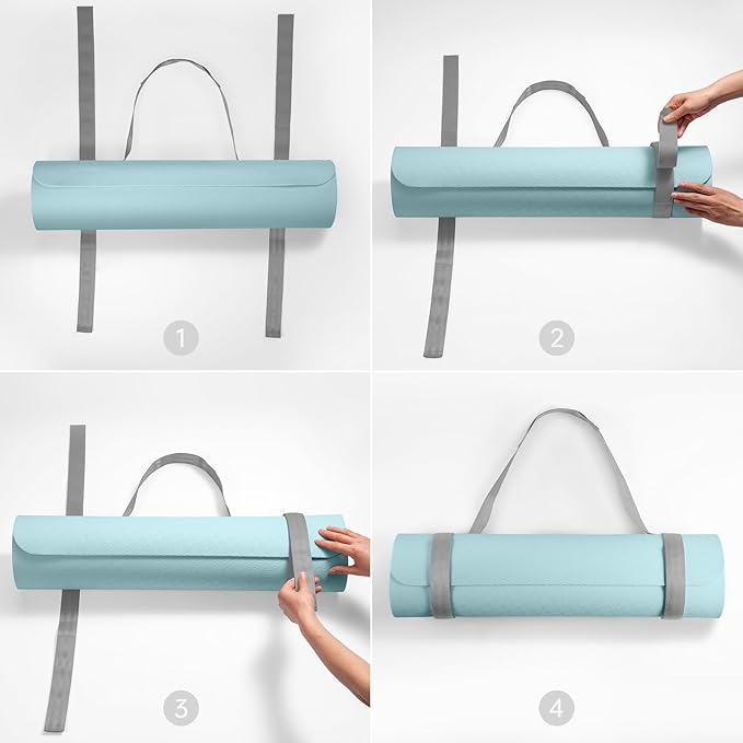 Trilancer Adjustable Yoga Mat Strap With Hook and Loop Closure, Yoga Mat Holder Carrier,and Organizing-Mat Not Included-GravixFit