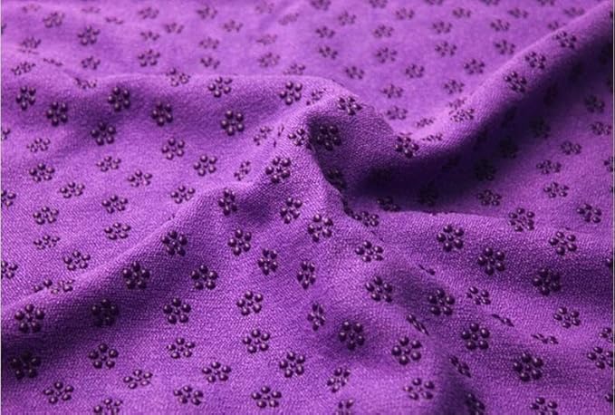 IBL-Yoga Towel, Hot Yoga Mat Towel - Sweat Absorbing Non-Slip for Hot Yoga, Pilates and Workout, 24x72 inches with Grip Dots (Purple)-GravixFit