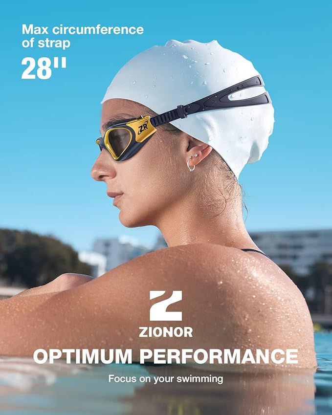 ZIONOR Swim Goggles, G1 MAX Polarized Anti-Fog Swimming Goggles for Men Women