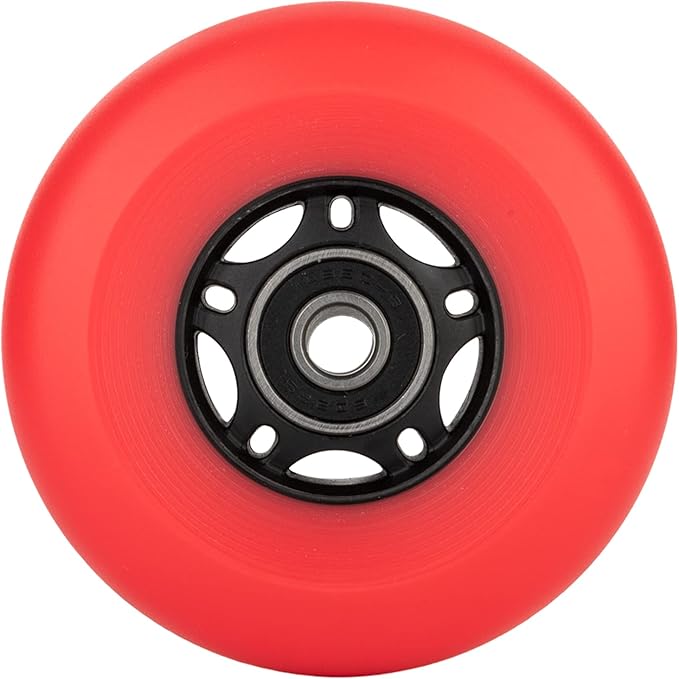AOWESM Inline Skate Wheels 80mm 76mm 72mm 85a Outdoor Indoor Black Blue Red Roller Hockey Blades Replacement Wheels w/Bearings ABEC-9 and Floating Spacers (8-Pack)-GravixFit