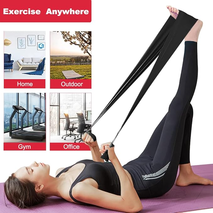 Resistance Bands, Elastic Exercise Bands for Working Out, Physical Therapy, Recovery, Yoga, Pilates, Strength Training-GravixFit