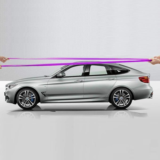 Therapy Flat Resistance Bands Set, Latex Free Flat Elastic Exercise Stretch Bands for Stretching, Flexibility, Pilates, Yoga, Ballet, Gymnastics, Rehab, Workout, Pink, Purple, Blue (3 Pack, 5 FT long)-GravixFit