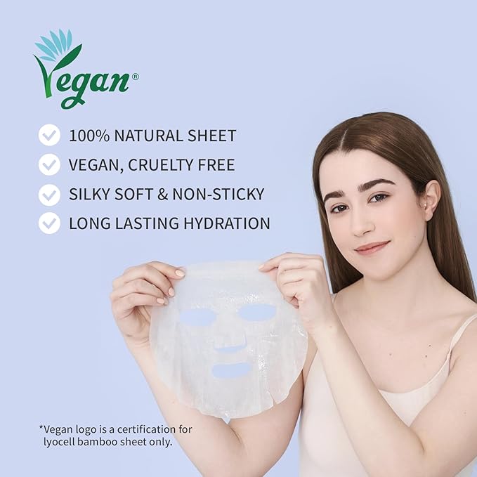 #OOTD Ceramide Brightening Sheet Mask For Face, Moisturizing, Anti Aging Ceramide, Peptide, Vitamin C, EVE Vegan 10EA-GravixFit