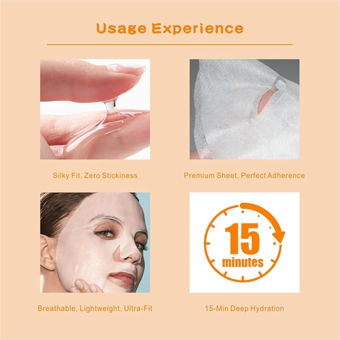 12 Pack Collagen Face Masks Skincare Bulk,Hydrating Spa Face Mask for Sensitive Skin,Sheet Mask for Skin Care, Facial Mask Sets Gifts for Women/Teen Girls/Kids-GravixFit