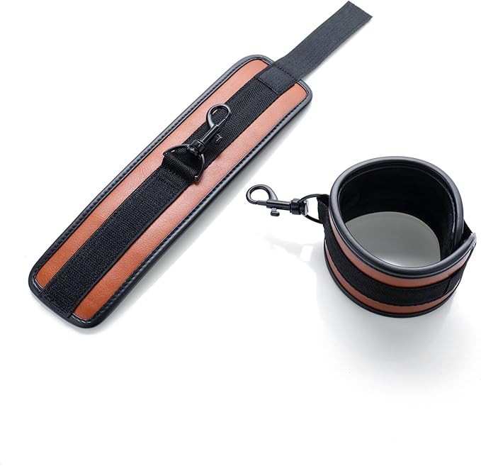 6pcs Black PU Adjustable Straps Sports Training Fitness Gear Home Yoga Set-GravixFit