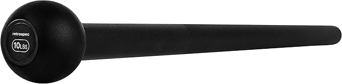 Retrospec Revolve Steel Macebell for Strength Training, Rehabilitation, Stretching, Conditioning and Rotational Training - 5, 7, 10, 15, 20, 30lb Options for Women & Men-GravixFit