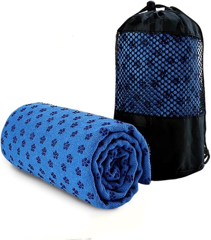 IBL-Yoga Towel, Hot Yoga Mat Towel - Sweat Absorbing Non-Slip for Hot Yoga, Pilates and Workout, 24x72 inches with Grip-GravixFit