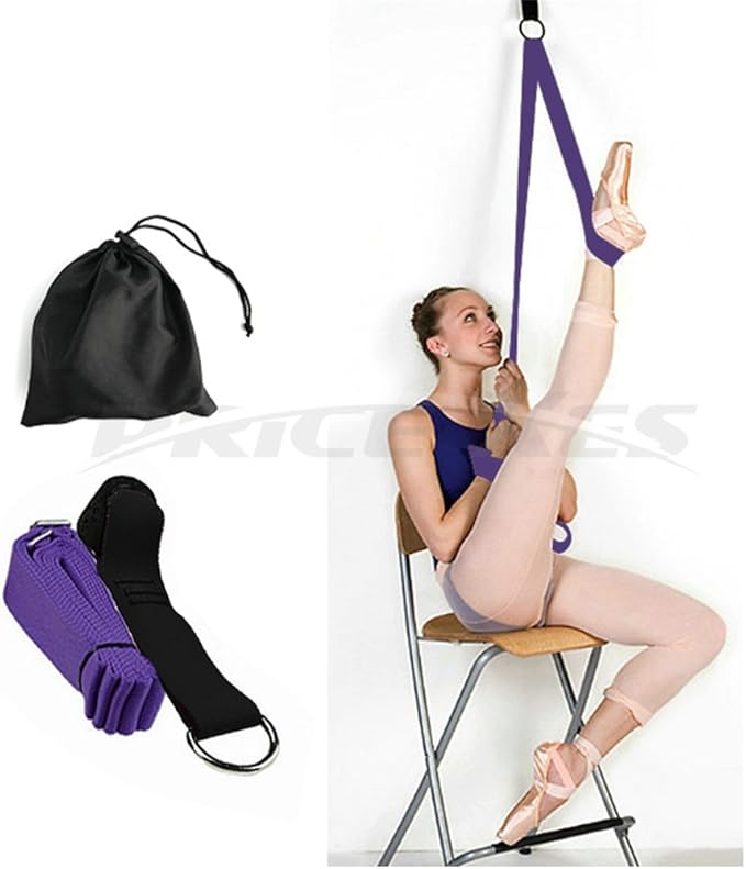 Door Flexibility & Stretching Leg Strap - Great for Ballet Cheer Dance Gymnastics or ANY Sport Leg Stretcher Door Flexibility Trainer Premium stretching equipment-GravixFit