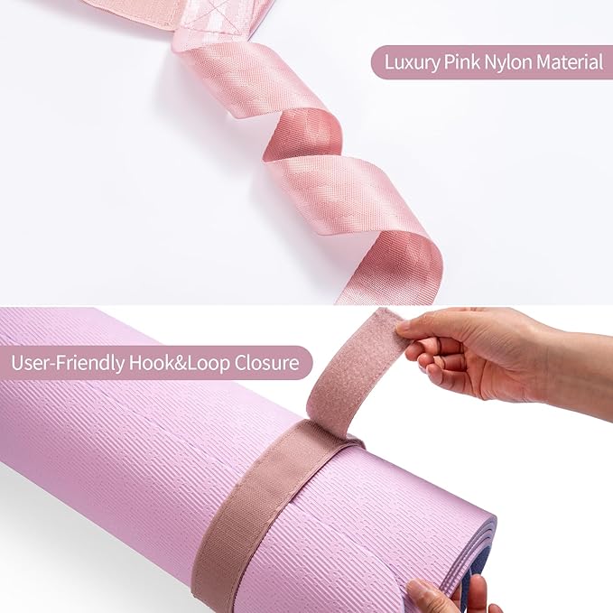 Trilancer Adjustable Yoga Mat Strap With Hook and Loop Closure, Yoga Mat Holder Carrier,and Organizing-Mat Not Included-GravixFit
