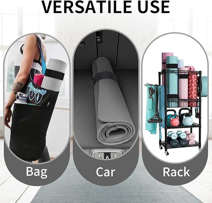 25" Yoga Mat Strap | Slap Band Holder for Carrying and Storage Mats | Rolled Scrunchie Yoga Essential Accessory-GravixFit