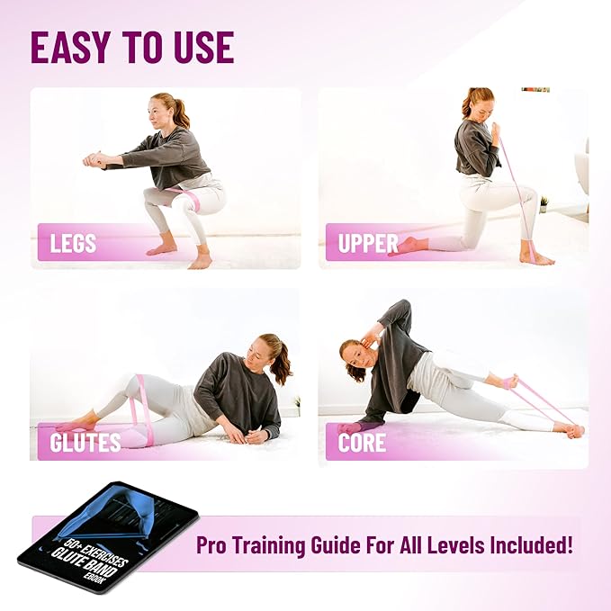 Fabric Mini Resistance Bands Sets for Trainers, Bootcamp, Gym for Men and Women in Fun Colors - Ebook, Videos and Workout Chart Included by Iron Core Fitness-GravixFit