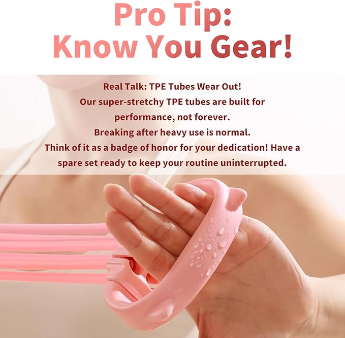 Resistance Bands with Handles, Single Resistance Bands, Exercise Bands with Comfortable Handles, Resistance Training, Physical Therapy, Home Workouts, Fitness, Pilates-GravixFit