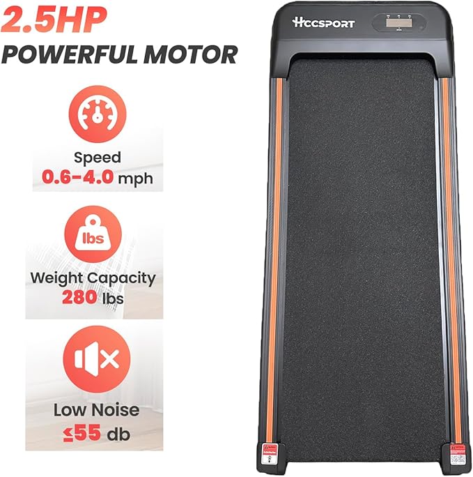 Foldable Treadmill with Incline Treadmill with Home Removable Desk Workstation 3.0 HP 3 in 1 Folding Small Compact Walking Treadmills 300 Lbs Capacity for Home Office-GravixFit