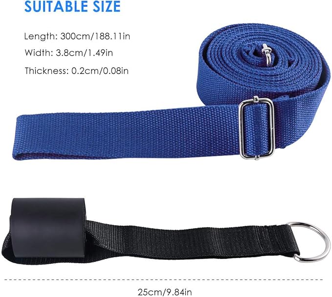 Leg Stretcher, Door Flexibility & Stretching Leg Strap - Great for Ballet Cheer Dance Gymnastics or Any Sport Leg Stretcher Door Flexibility Trainer Premium Stretching Equipment-GravixFit