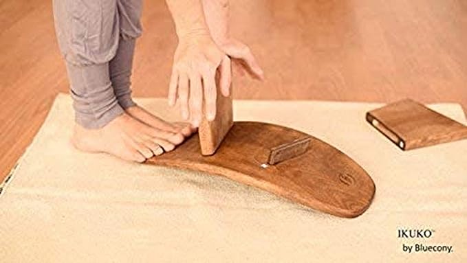Meditation Bench IKUKO Original, Portable Version with Bag, Locally Handmade Wooden Kneeling Ergonomic Seiza Seat, Prana Yoga - 2 Colors, 3 Height Sizes-GravixFit