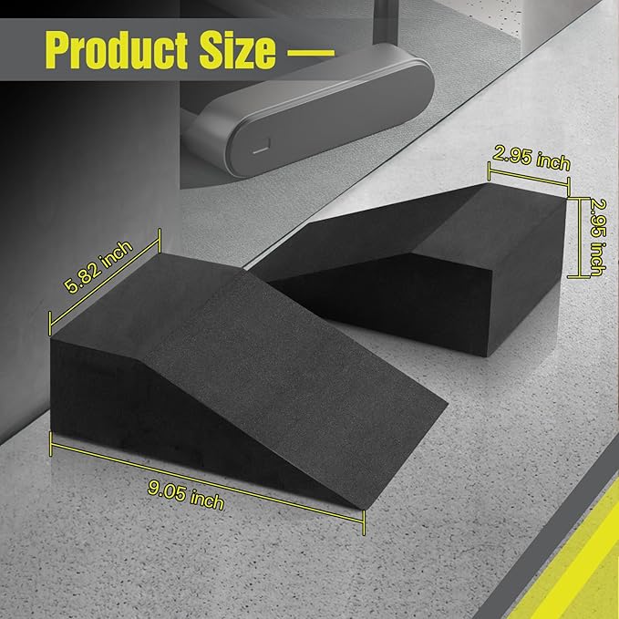 Foam Wedge Slant Board, 2 Pack Squat Wedge for Yoga, Calf Stretching, Physical Therapy & Foot Rehabilitation - Exercise Blocks for Squats, Balance, Pushup & Pilates (Black)-GravixFit