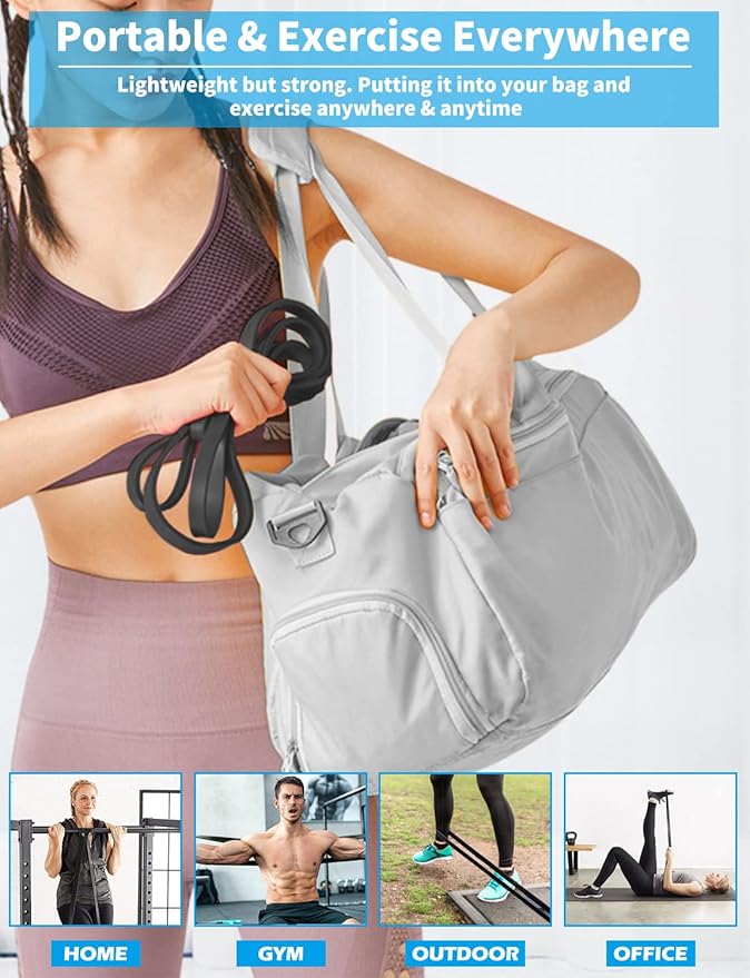 Pull Up Bands, Resistance Bands, Pull Up Assistance Bands Set for Men & Women, Exercise Workout Bands for Working Out, Body Stretching, Physical Therapy, Muscle Training-GravixFit