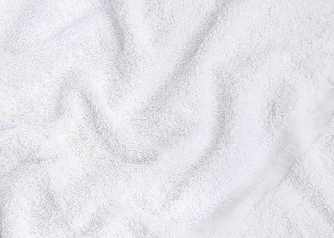 Gold Textiles 60 Pack White Hotel Bath Towels Bulk 20x40 Inches - Cotton Blend Economy Cheap Bath Towel for Commercial Uses, Gym, Salon, Spa & Hair - Lightweight Quick Dry (60 Pcs White)-GravixFit