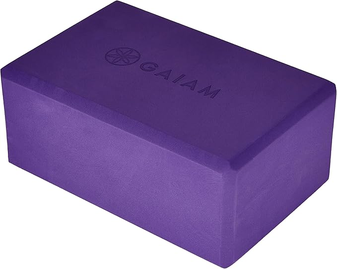 Gaiam Yoga Block - Supportive Latex-Free Eva Foam - Soft Non-Slip Surface with Beveled Edges for Yoga, Pilates, Meditation - Yoga Accessories for Stability, Balance, Deepen Stretches-GravixFit