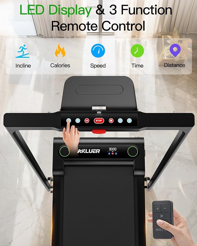 Walking Pad Treadmill, 330lbs Capacity, Compact Walking Pad, 2.5HP Desk Treadmills, 45dB Silent Operation, Foldable Treadmill with Remote Control, for Home Office-GravixFit