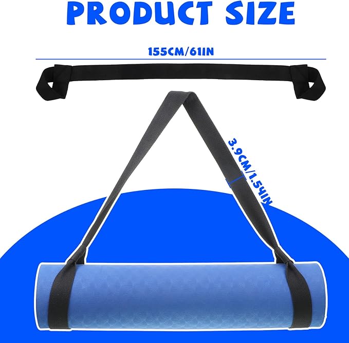 Black Yoga Mat Sling 1 Pcs Multi-purpose Straps Easy-Cinch Yoga Mats Holder Adjustable Strap Hands-Free Easy to Carry for Carrier and Organizing - Mat Not Included-GravixFit