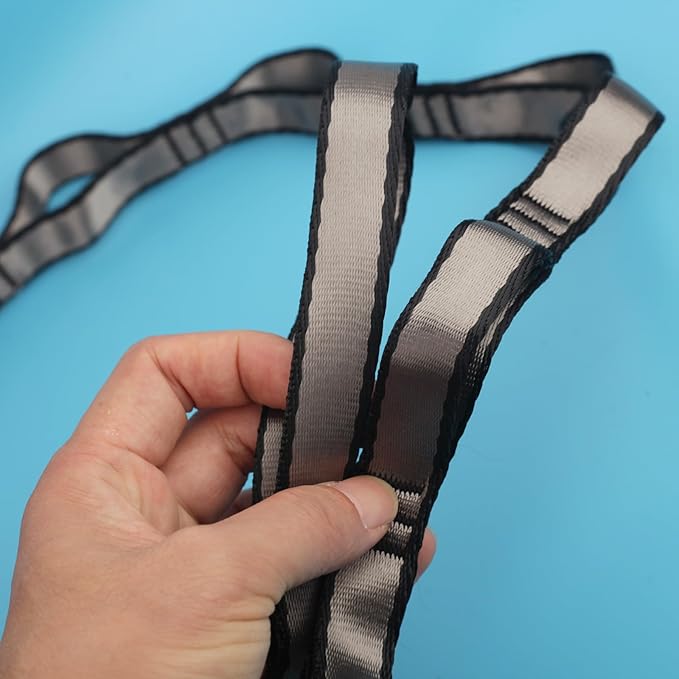 10PCS Nylon Daisy Chain Straps 23 KN for Aerial Yoga Hammock Swing Adjustable Aerial Silk Extender Hanging Rope for Aerial Yoga Belts 3.6FT 5.9FT Long-GravixFit