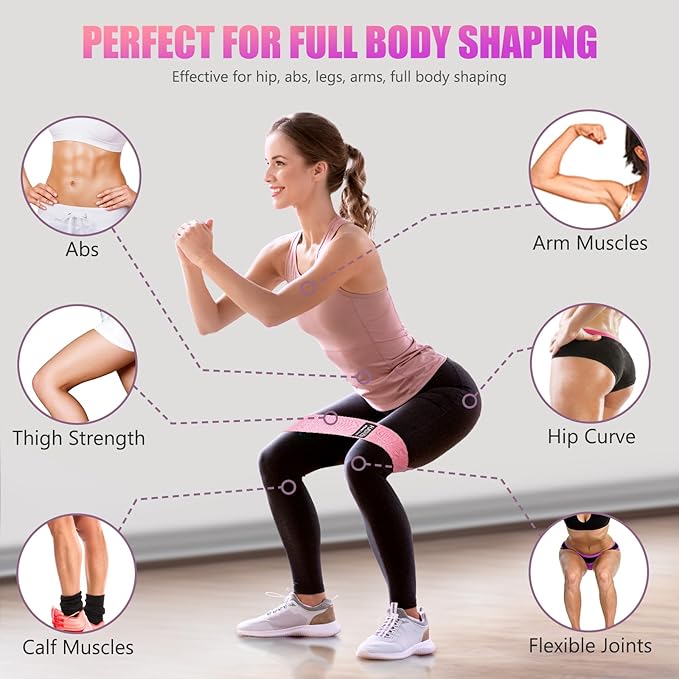 Resistance Bands for Working Out, Exercise Workout Bands for Women & Men, 3 Levels Elastic Stretch Bands for Exercise with Carry Bag for Physical Therapy, Home Fitness, Strength Training, Yoga-GravixFit