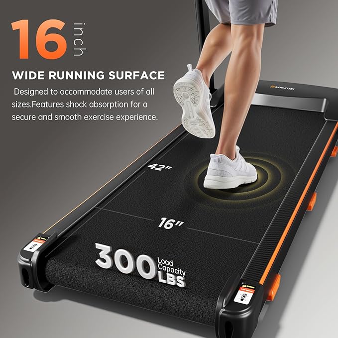 Treadmills for Home, 3.0HP Quiet Brushless Foldable Treadmill with Incline, Small Space Portable Running Walking Machine, 240/300 Lbs Capacity with Cup Holder