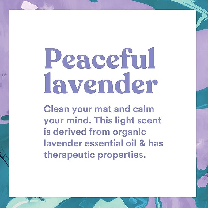 ASUTRA Yoga Mat Cleaner Spray (Peaceful Lavender - Aluminum Bottle), 4 fl oz - No Slippery Residue, Organic Essential Oils, Deep-Cleansing for Fitness Gear & Gym Equipment, Microfiber Towel Included-GravixFit