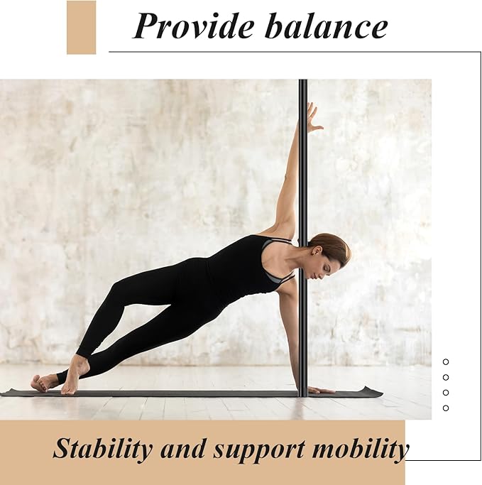 Hiboom 6 Pcs 5ft Yoga Stick Natural Bamboo Exercise Stick with Non-Slip Rubber Ends Stretching Tool Posture Corrector Stretch Tool for Flexibility, Workout, Balance Fitness-GravixFit