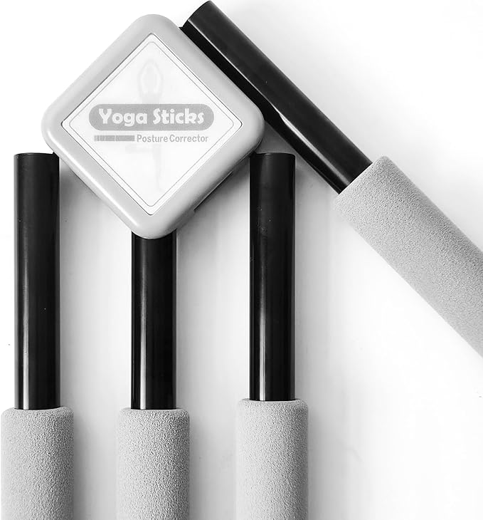 Back Straightener Posture Corrector|Yoga Stick Stretching Tool for Women and Men|Portable Posture Corrector Pole,Stretch Mobility Stick, Physical Workout Exercise Dowel-GravixFit