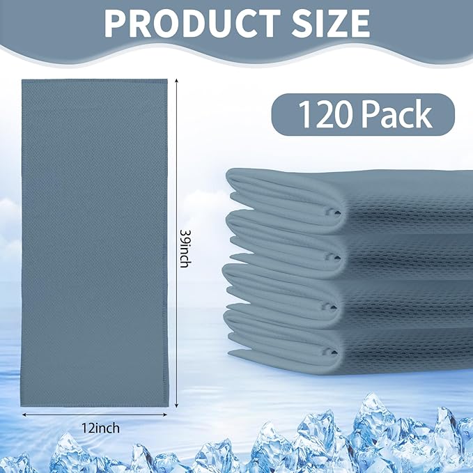 Honoson Cooling Towel Bulk - Neck & Face Cool Chilly Towels Microfiber Breathable Sport Sweat Rag for Gym, Yoga, Travel, Camping, Running, Outdoor-GravixFit