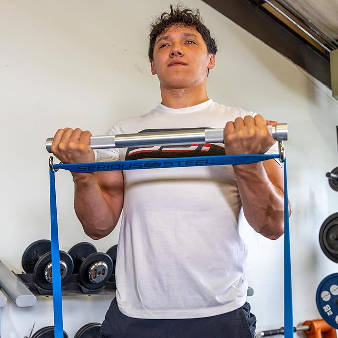 Serious Steel Fitness 37" Resistance Training Bands (Portable Exercise Band System Training Bands- Great for Individuals Looking for Tension Throughout The Exercise)-GravixFit