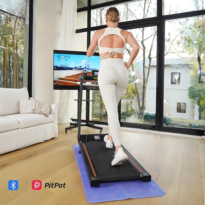 DeerRun Treadmills for Home with Incline and Handles, 3.5 HP Foldable Treadmill 350 LBS Weight Capacity for Small Spaces, Folding Running Machine with Smart APP-GravixFit