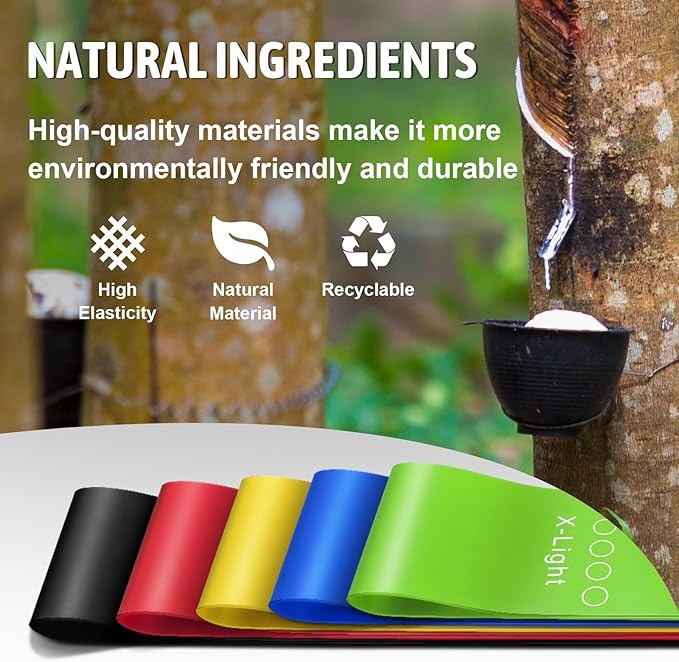 Resistance Bands for Working Out, Exercise Bands Resistance Bands Set with 5 Resistance Levels, Multi-Colored Workout Bands for Indoor & Outdoor Fitness, Leg Strength Training, Yoga-GravixFit