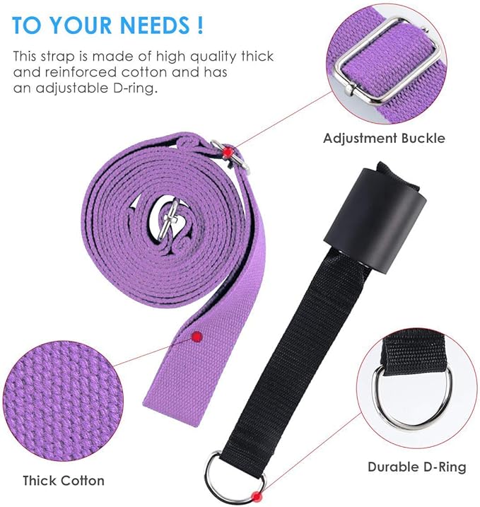 Leg Stretcher, Door Flexibility & Stretching Leg Strap - Great for Ballet Cheer Dance Gymnastics or Any Sport Leg Stretcher Door Flexibility Trainer Premium Stretching Equipment-GravixFit