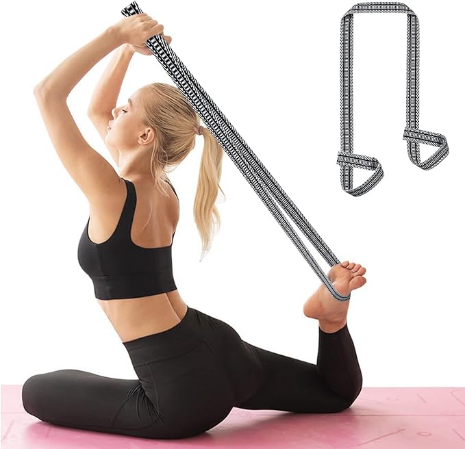 ZOOEASS Yoga Mat Strap, Adjustable Durable Yoga Mat Carrier & Stretching Strap, Multiple Color Choices-GravixFit